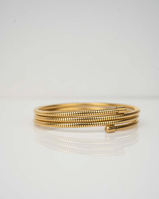 Eiti Jewels Triple Twist 18K Gold Plated Bangle Bracelet