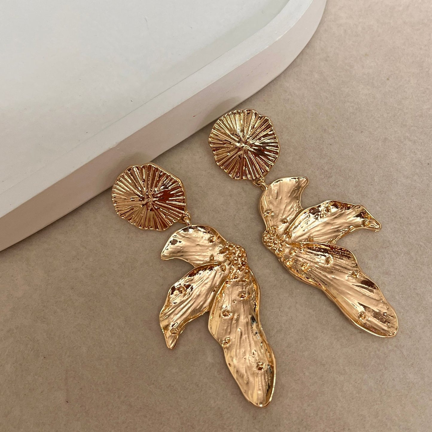 Eiti Jewels Sunlit Flora 18K Gold Plated Statement Earrings