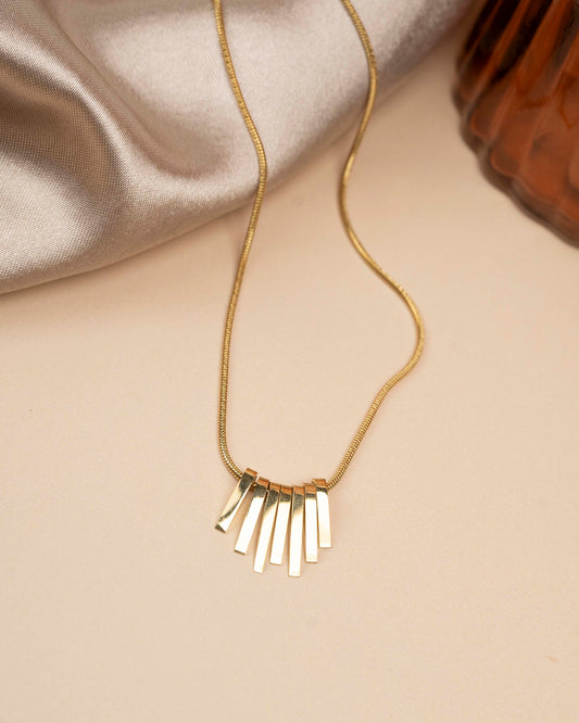 Eiti Jewels Golden Rhythm 18K Gold Plated Pendant Chain Set