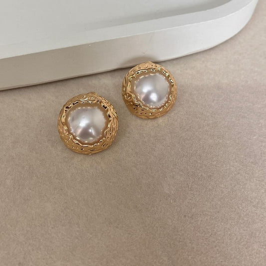 Eiti Jewels Pearl Halo Anti Tarnish Earrings